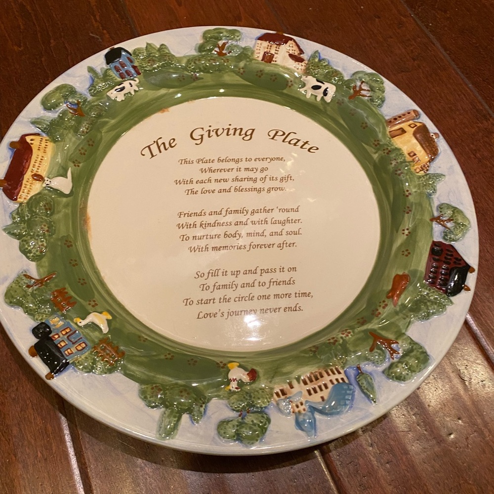 The Giving Plate 13" Country Theme 3D Design